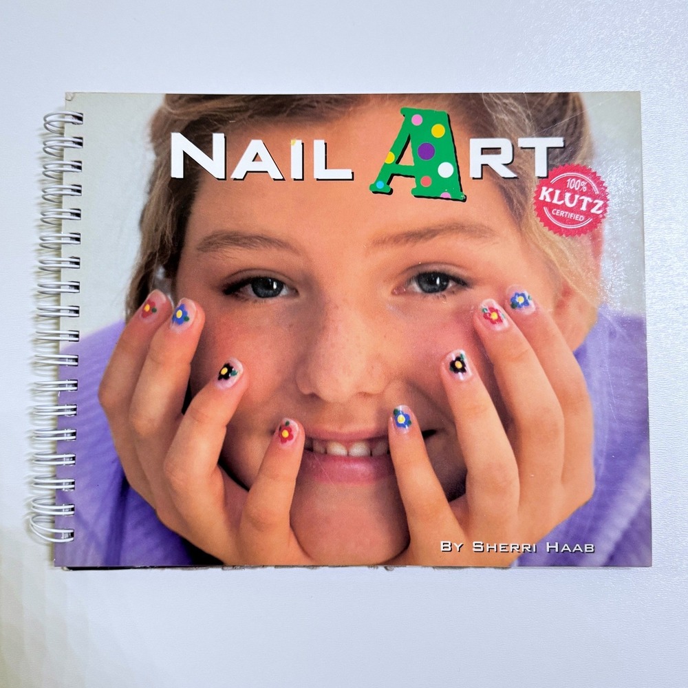 Nail Art Spiral Bound Vintage Klutz Book by Sherri Haab DIY Instructional